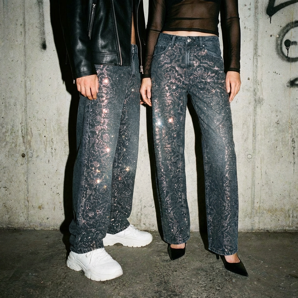 The Viral Rhinestone Jeans (Unisex)