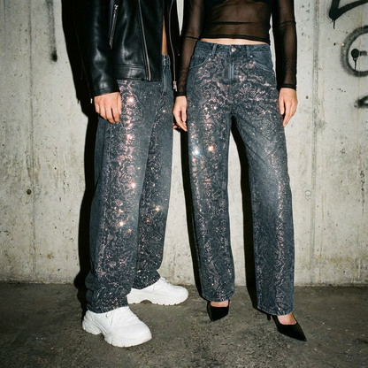 The Viral Rhinestone Jeans (Unisex)
