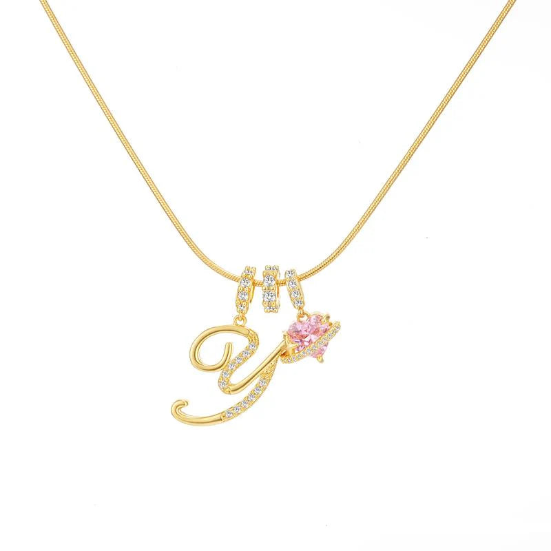 Corvanna™ The Crystal Initial Necklace