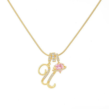 Corvanna™ The Crystal Initial Necklace