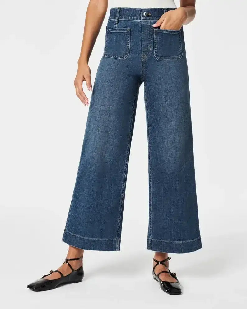 Corvanna™ Cropped Wide-Leg Jeans
